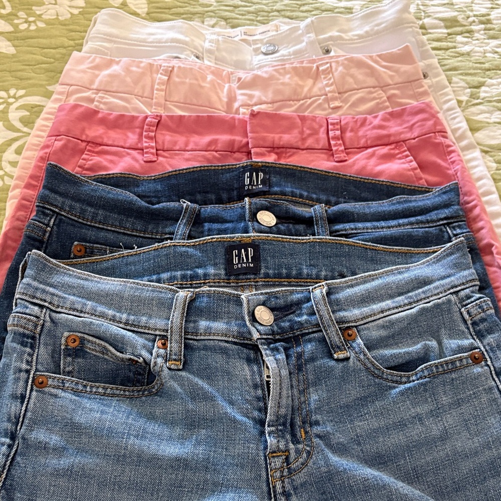 Lot 5 Pairs GAP Shorts 24, 25 And 00 Petite